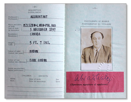 Canada Passport Abraham
